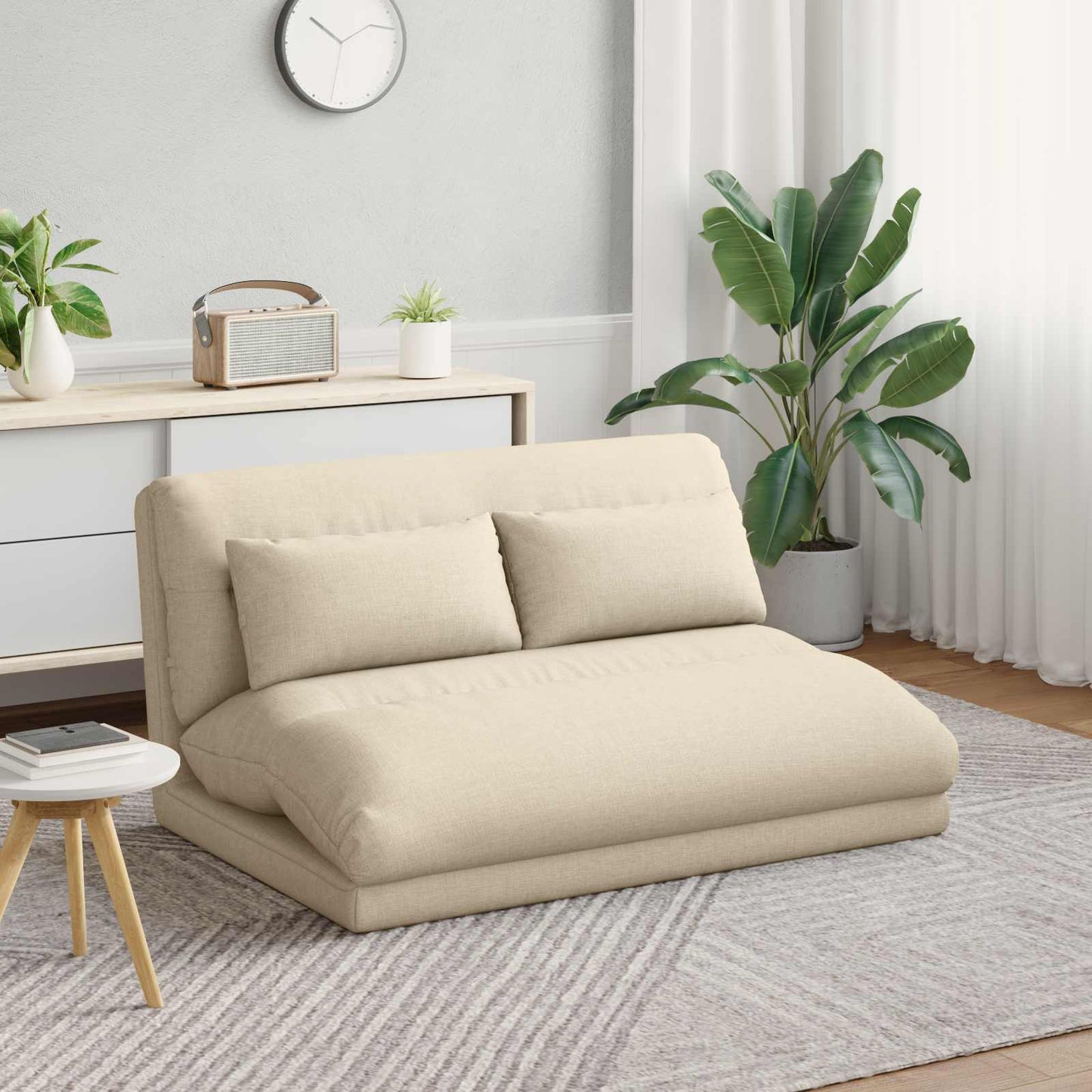 Vloerstoel Crème 110 x 82 x 55 cm Stof