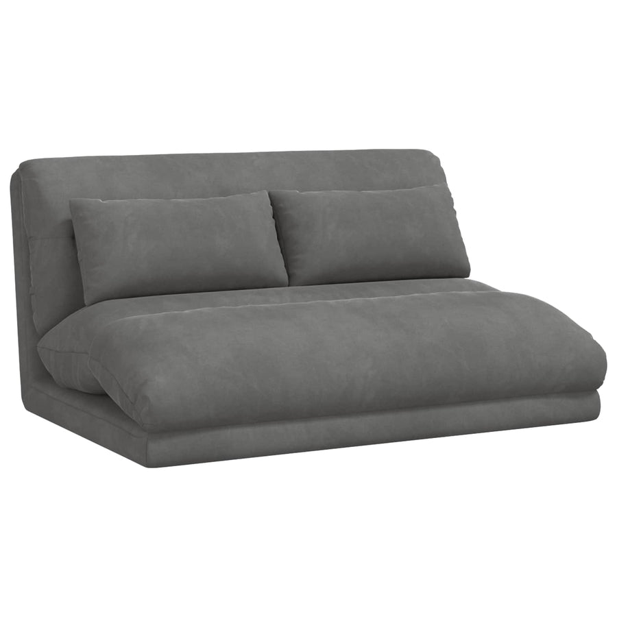 Vloerstoel Donkergrijs 110 x 82 x 55 cm Fluweel