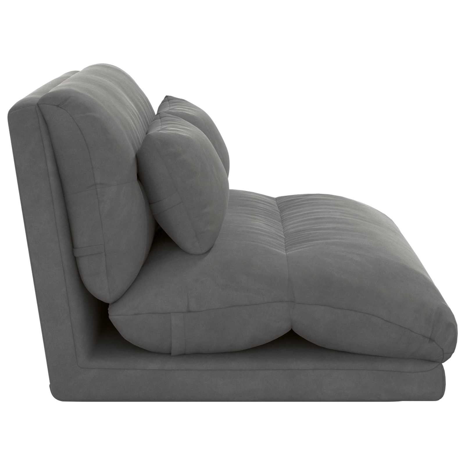 Vloerstoel Donkergrijs 110 x 82 x 55 cm Fluweel