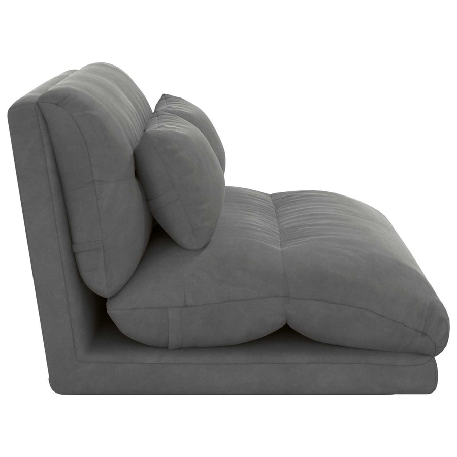 Vloerstoel Donkergrijs 110 x 82 x 55 cm Fluweel