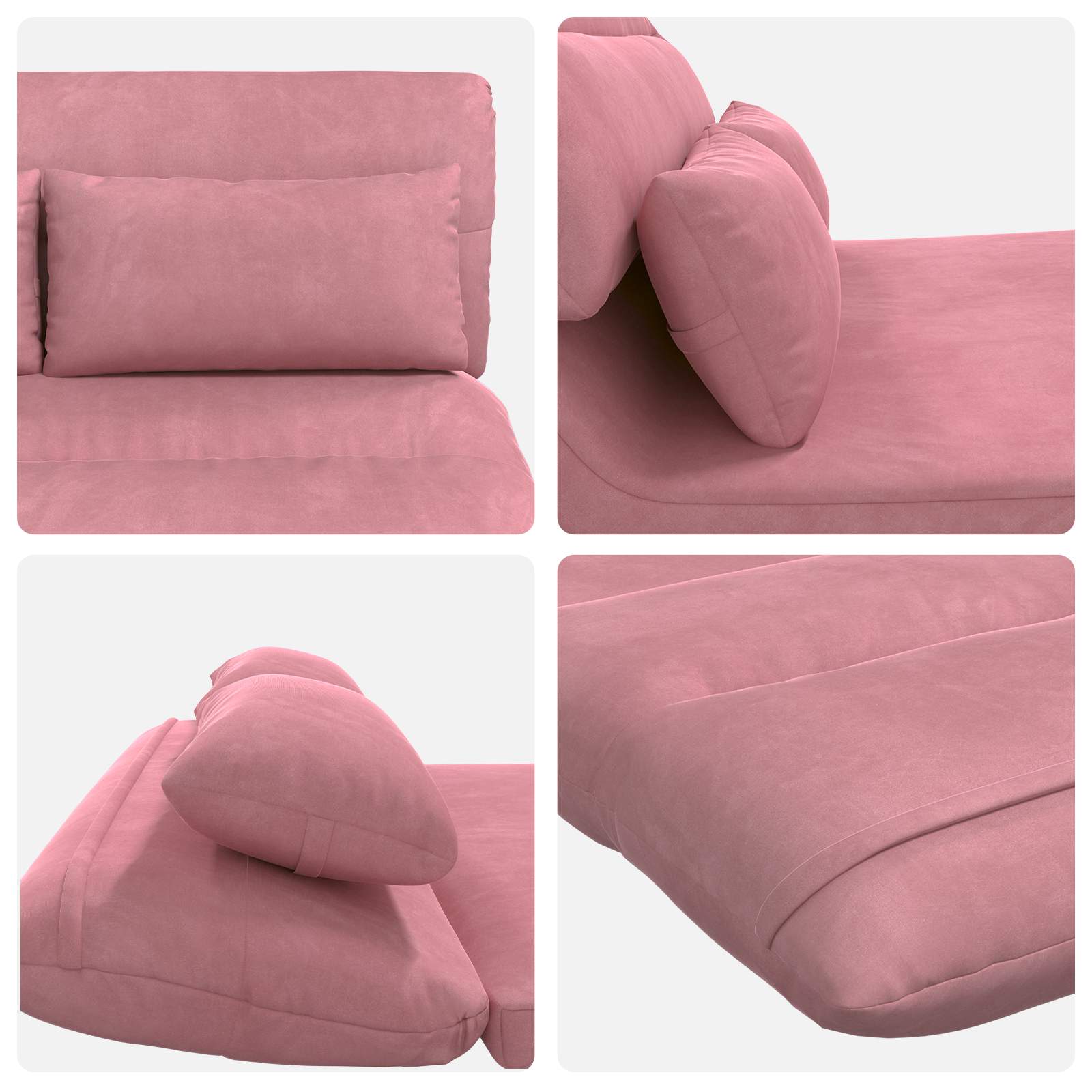 Vloerstoel Roze 110 x 82 x 55 cm Fluweel