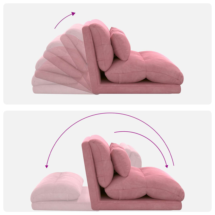 Vloerstoel Roze 110 x 82 x 55 cm Fluweel