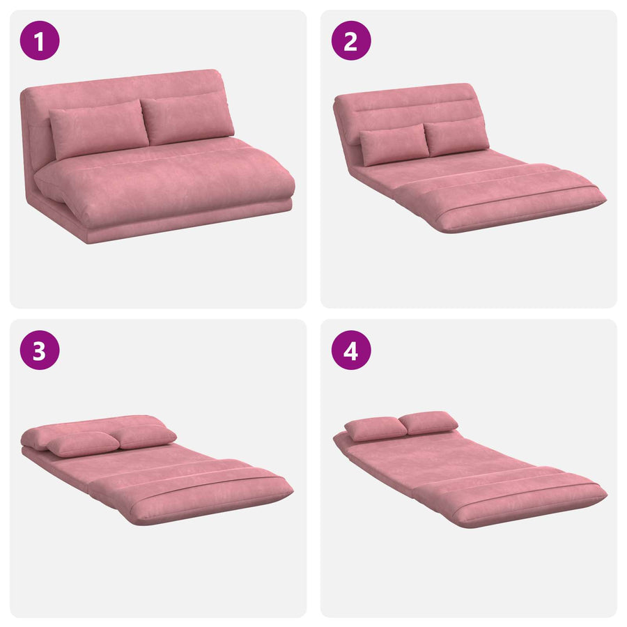 Vloerstoel Roze 110 x 82 x 55 cm Fluweel