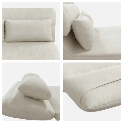 Vloerstoel Crème 110 x 82 x 55 cm Fluweel