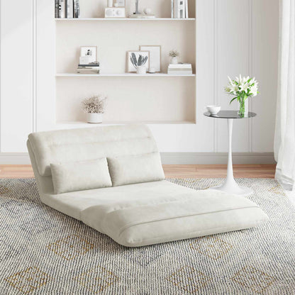 Vloerstoel Crème 110 x 82 x 55 cm Fluweel