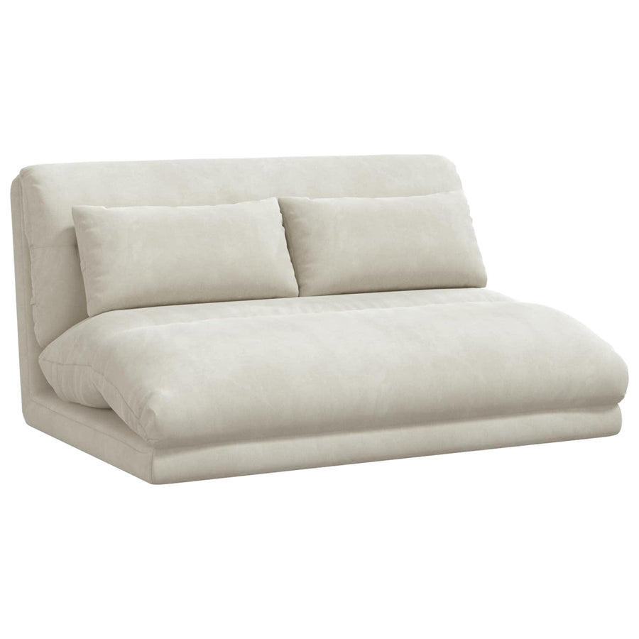 Vloerstoel Crème 110 x 82 x 55 cm Fluweel