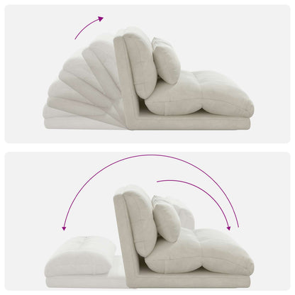 Vloerstoel Crème 110 x 82 x 55 cm Fluweel