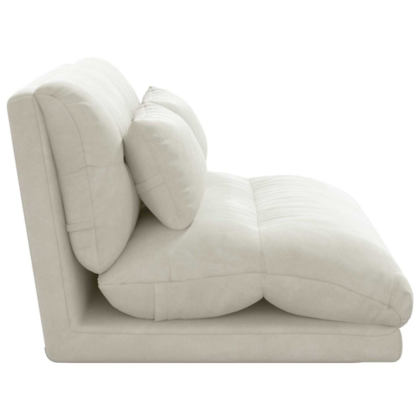 Vloerstoel Crème 110 x 82 x 55 cm Fluweel