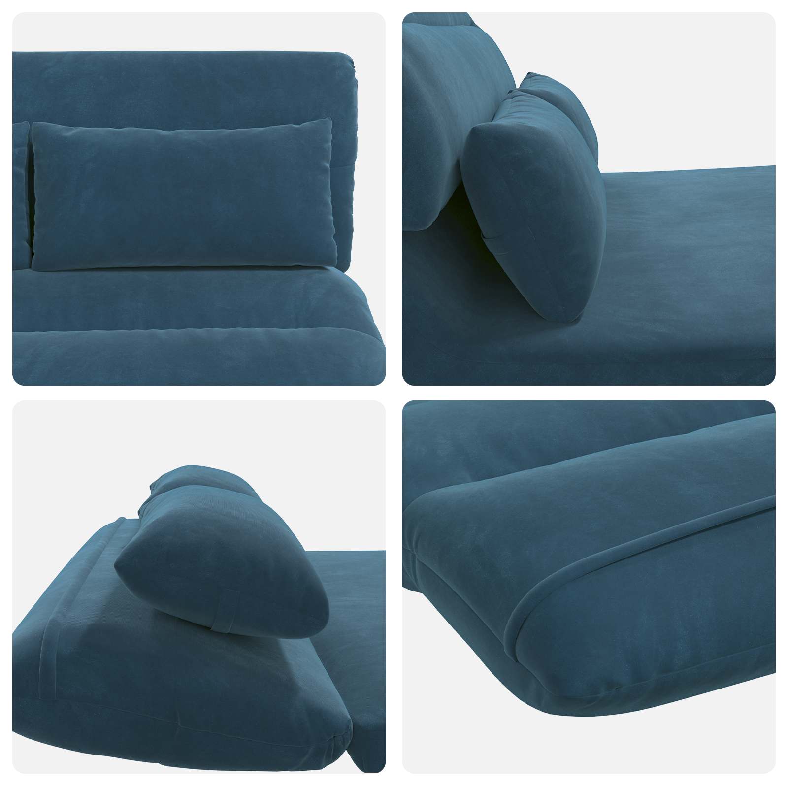 Vloerstoel Blauw 110 x 82 x 55 cm Fluweel