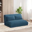 Vloerstoel blauw 110x82x55 cm fluweel