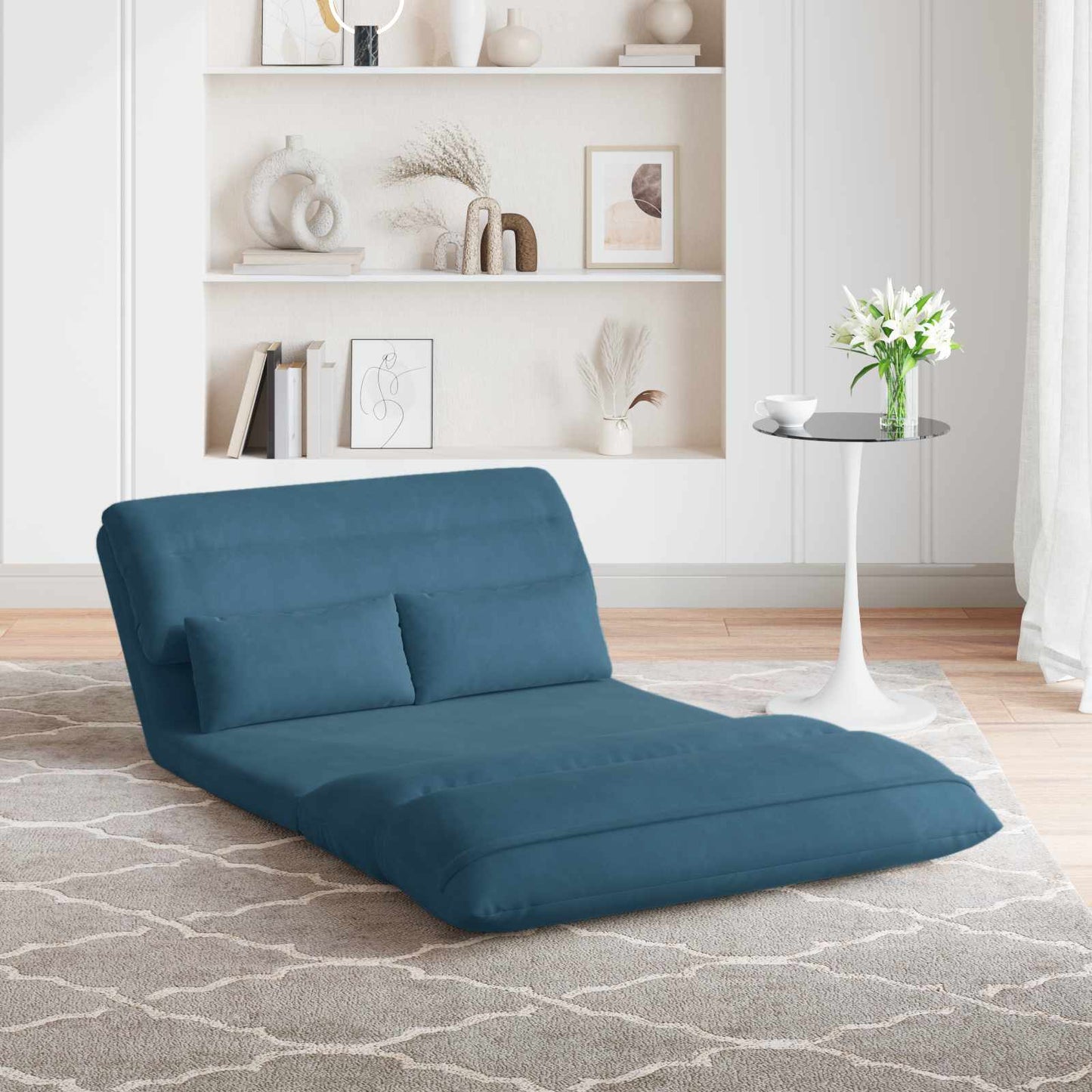Vloerstoel Blauw 110 x 82 x 55 cm Fluweel