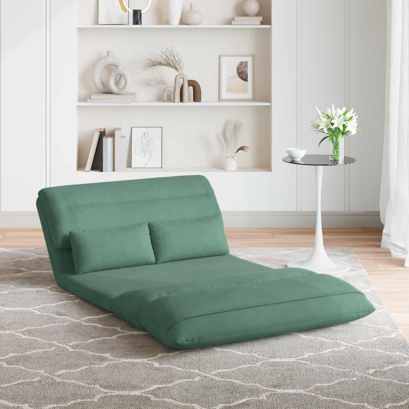Vloerstoel Zeegroen 110 x 82 x 55 cm Fluweel