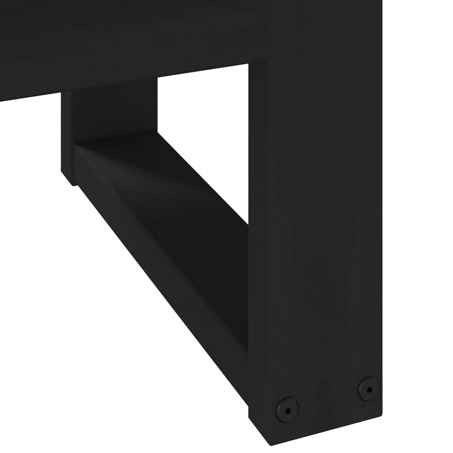 Salontafel NOAIN Zwart 119 x 60 x 40 cm Massief grenenhout