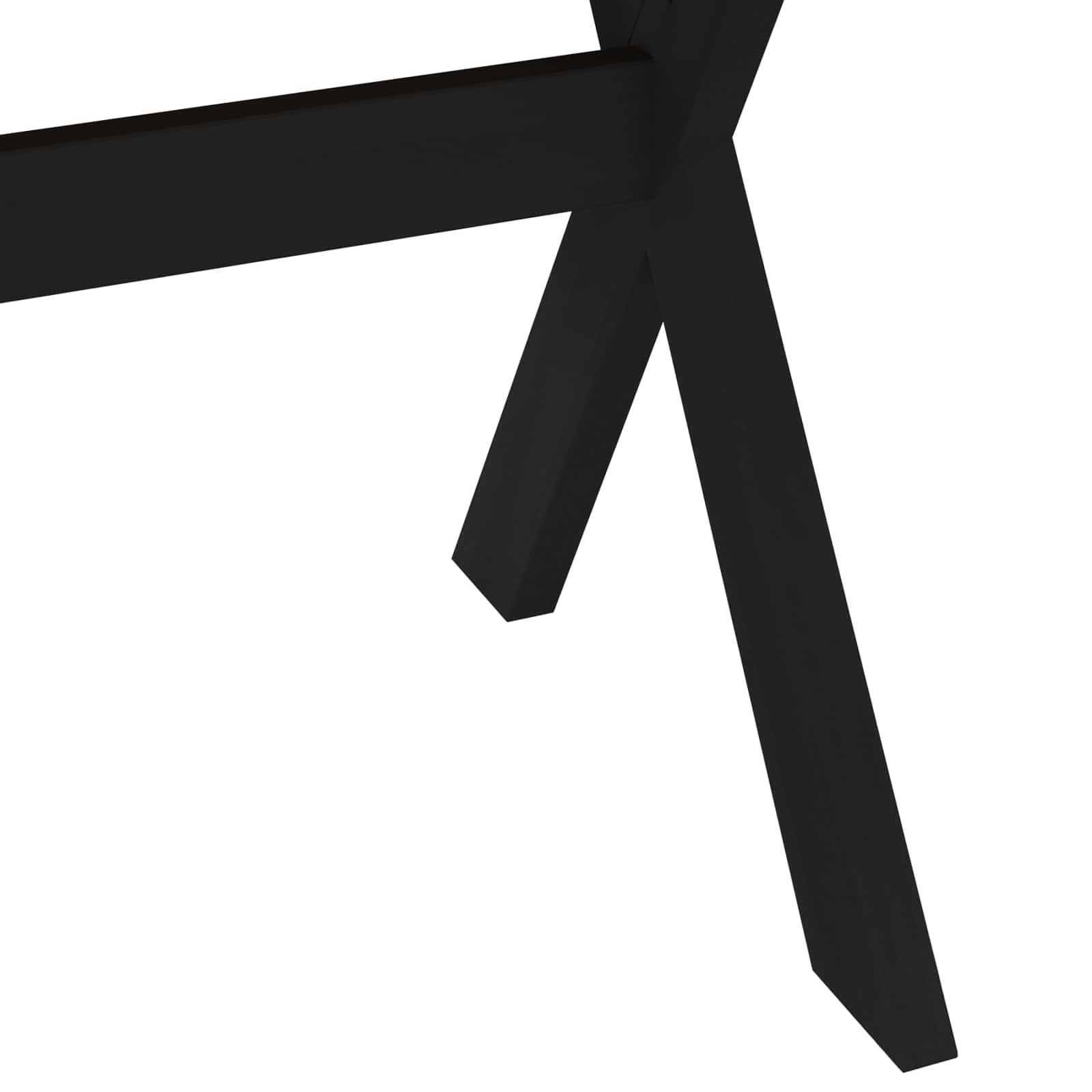 Eettafel NOAIN 160 cm Massief grenenhout Zwart Rechthoekig