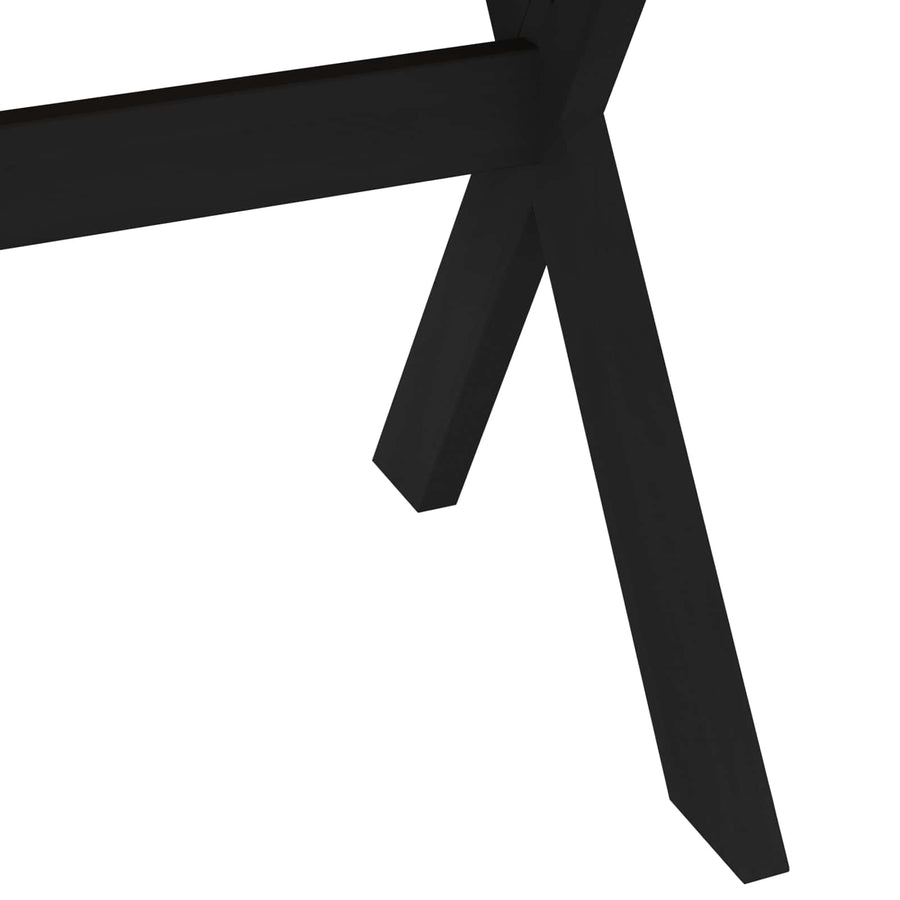 Eettafel NOAIN 160 cm Massief grenenhout Zwart Rechthoekig