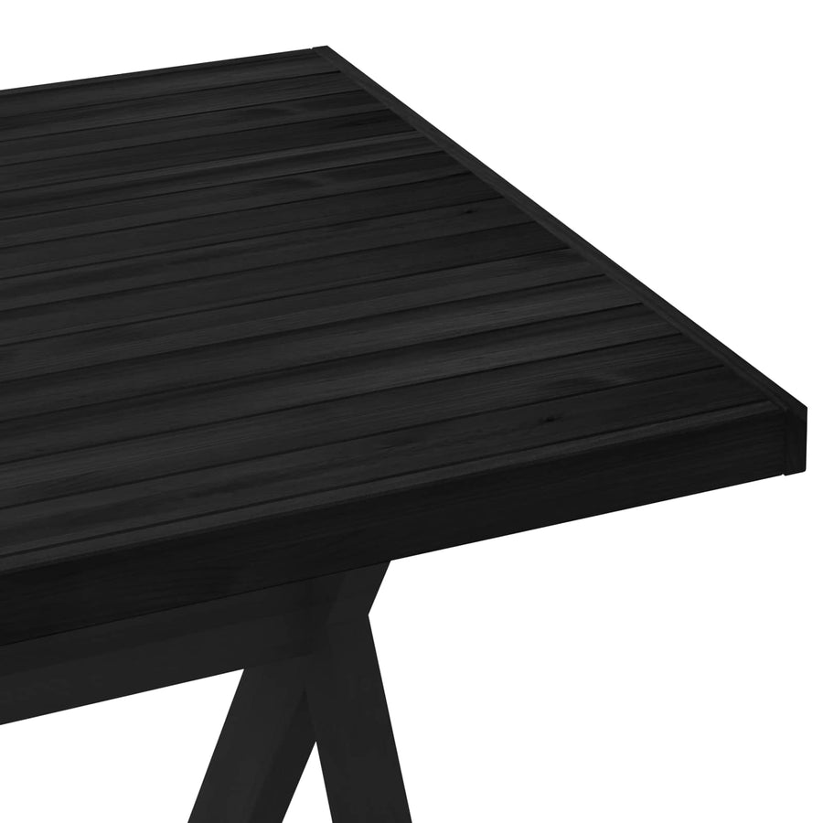 Eettafel NOAIN 160 cm Massief grenenhout Zwart Rechthoekig