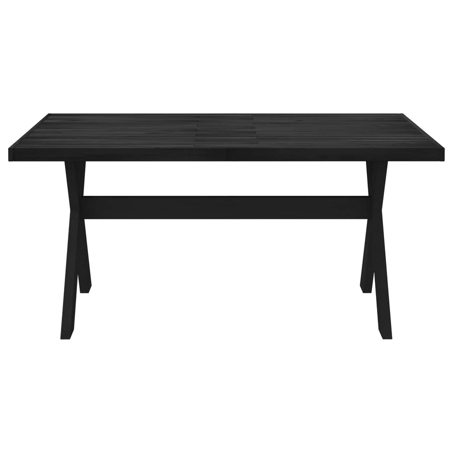 Eettafel NOAIN 160 cm Massief grenenhout Zwart Rechthoekig