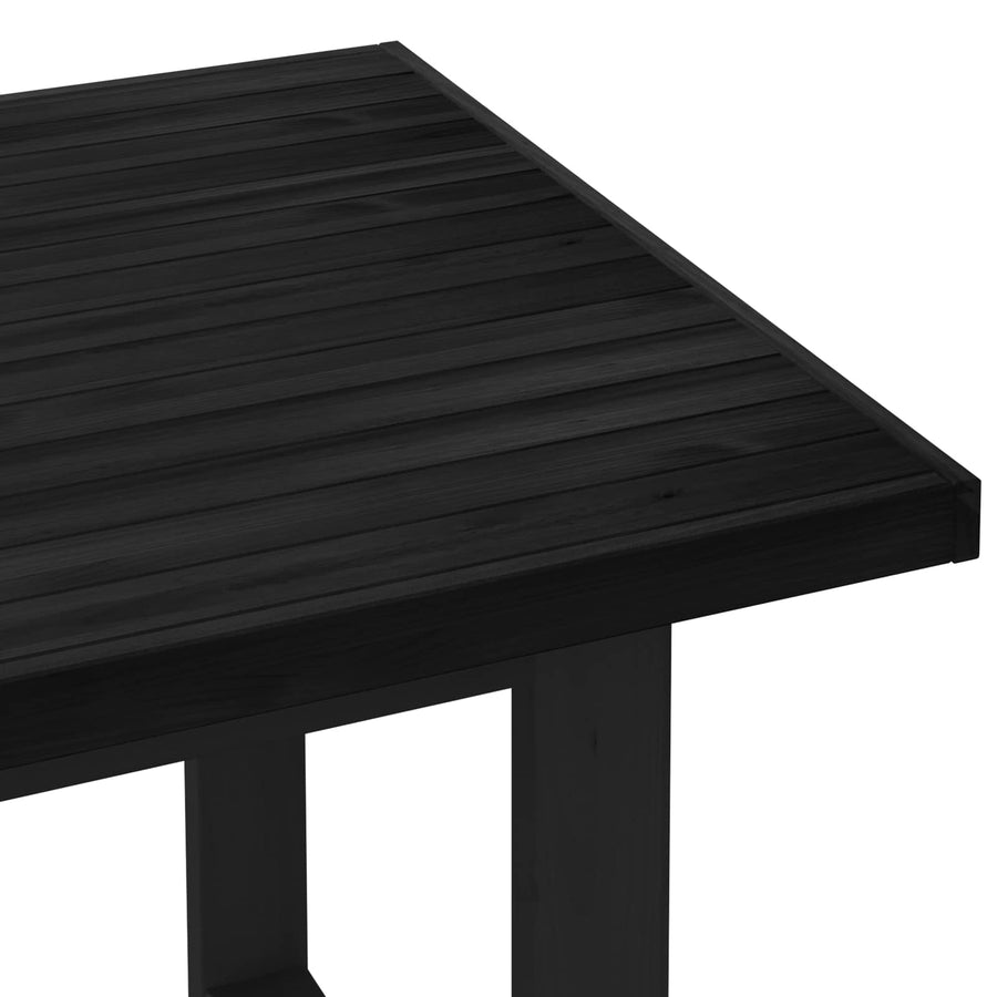 Eettafel NOAIN 160 cm Massief grenenhout Zwart Rechthoekig