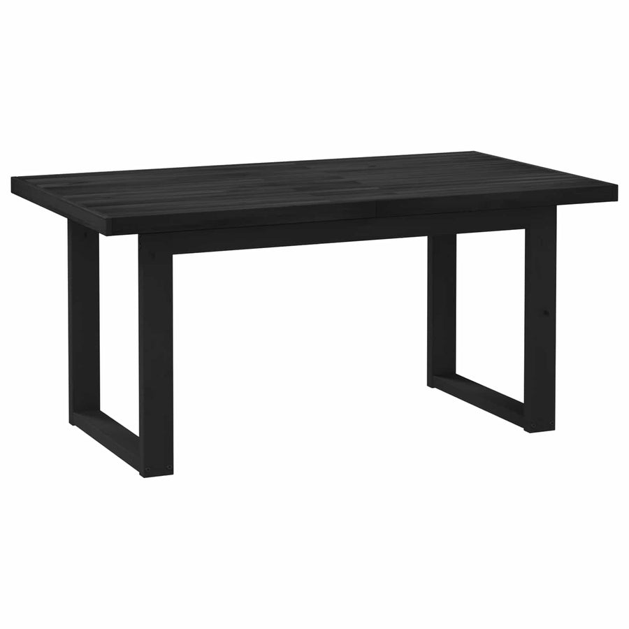 Eettafel NOAIN 160 cm Massief grenenhout Zwart Rechthoekig
