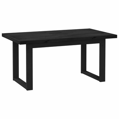 Eettafel NOAIN 160 cm Massief grenenhout Zwart Rechthoekig