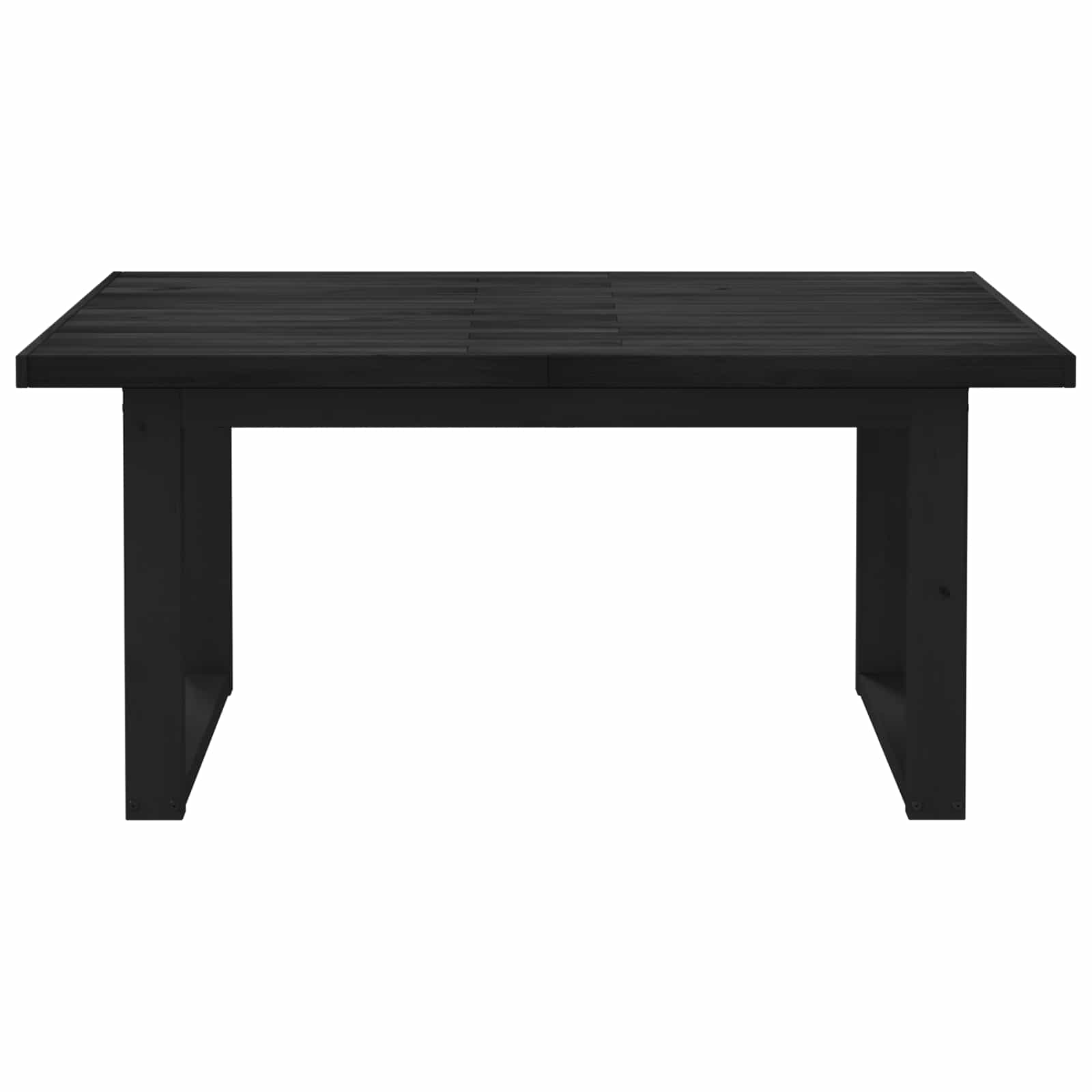 Eettafel NOAIN 160 cm Massief grenenhout Zwart Rechthoekig
