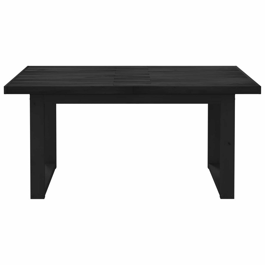 Eettafel NOAIN 160 cm Massief grenenhout Zwart Rechthoekig