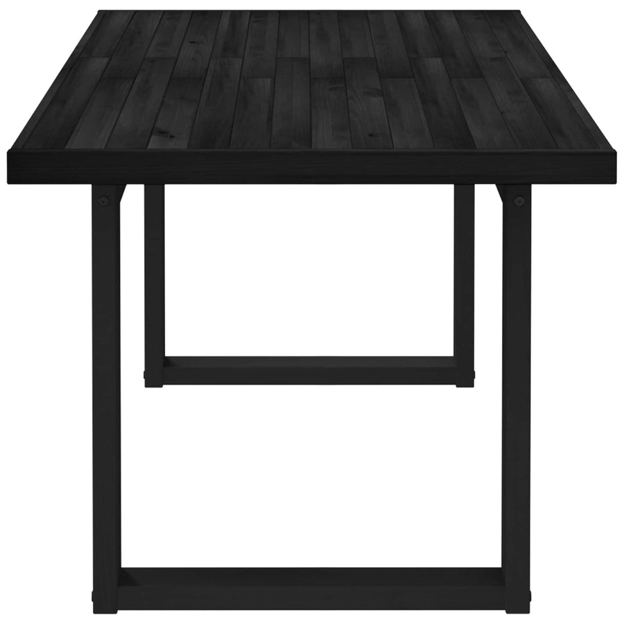 Eettafel NOAIN 160 cm Massief grenenhout Zwart Rechthoekig