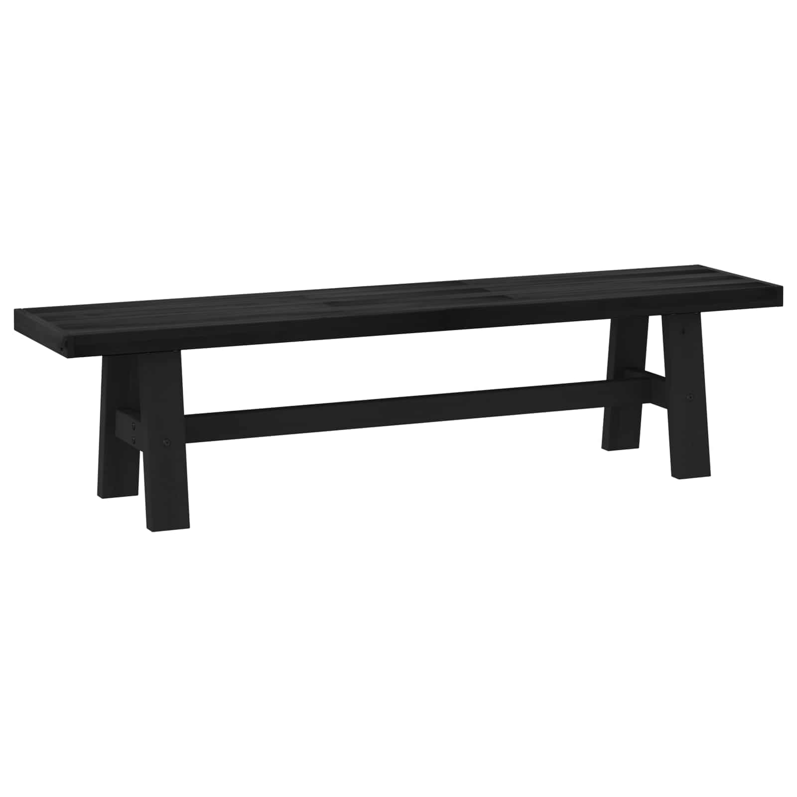 Eetbank NOAIN 180 x 41 x 45 cm Massief grenenhout Zwart