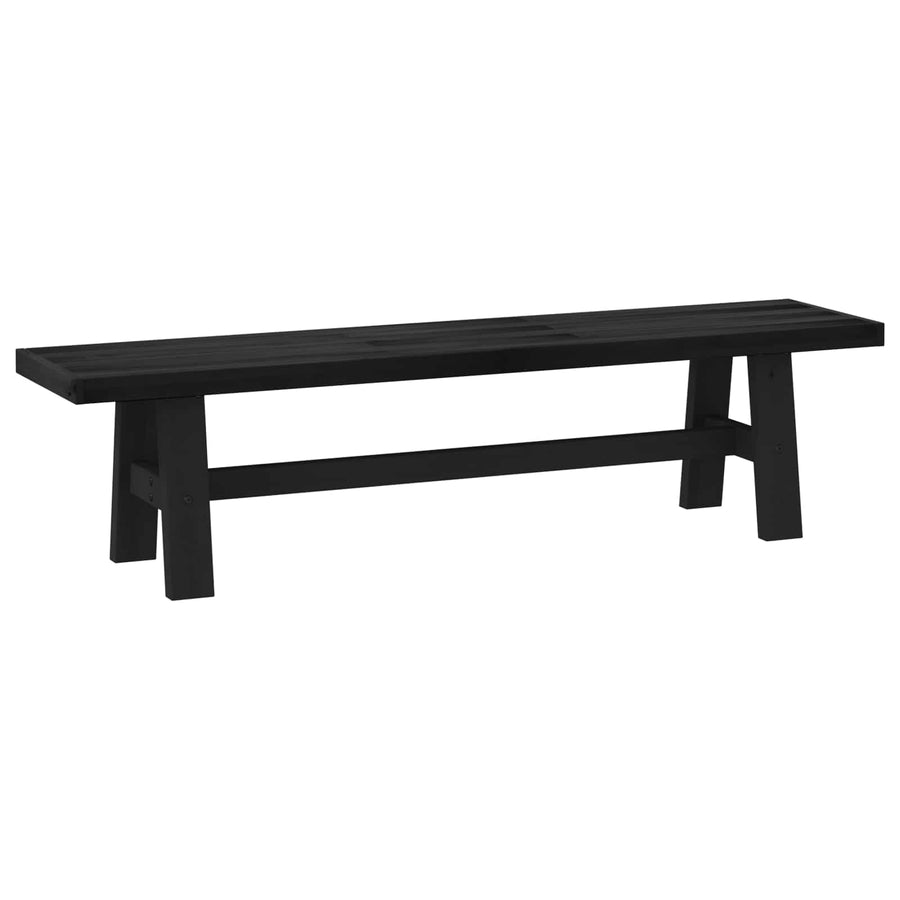 Eetbank NOAIN 180 x 41 x 45 cm Massief grenenhout Zwart