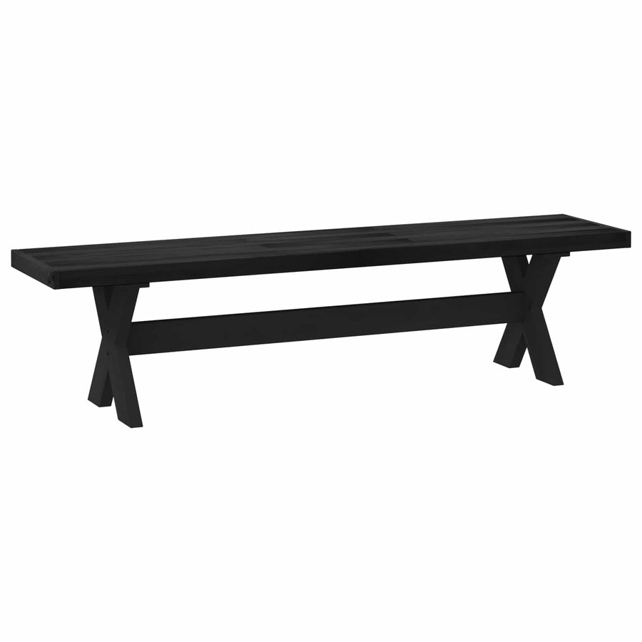 Eetbank NOAIN 180 x 41 x 45 cm Massief grenenhout Zwart