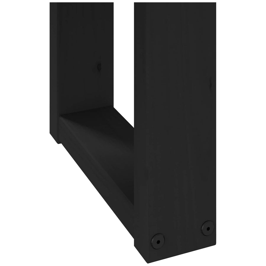 Eetbank NOAIN 180 x 41 x 45 cm Massief grenenhout Zwart