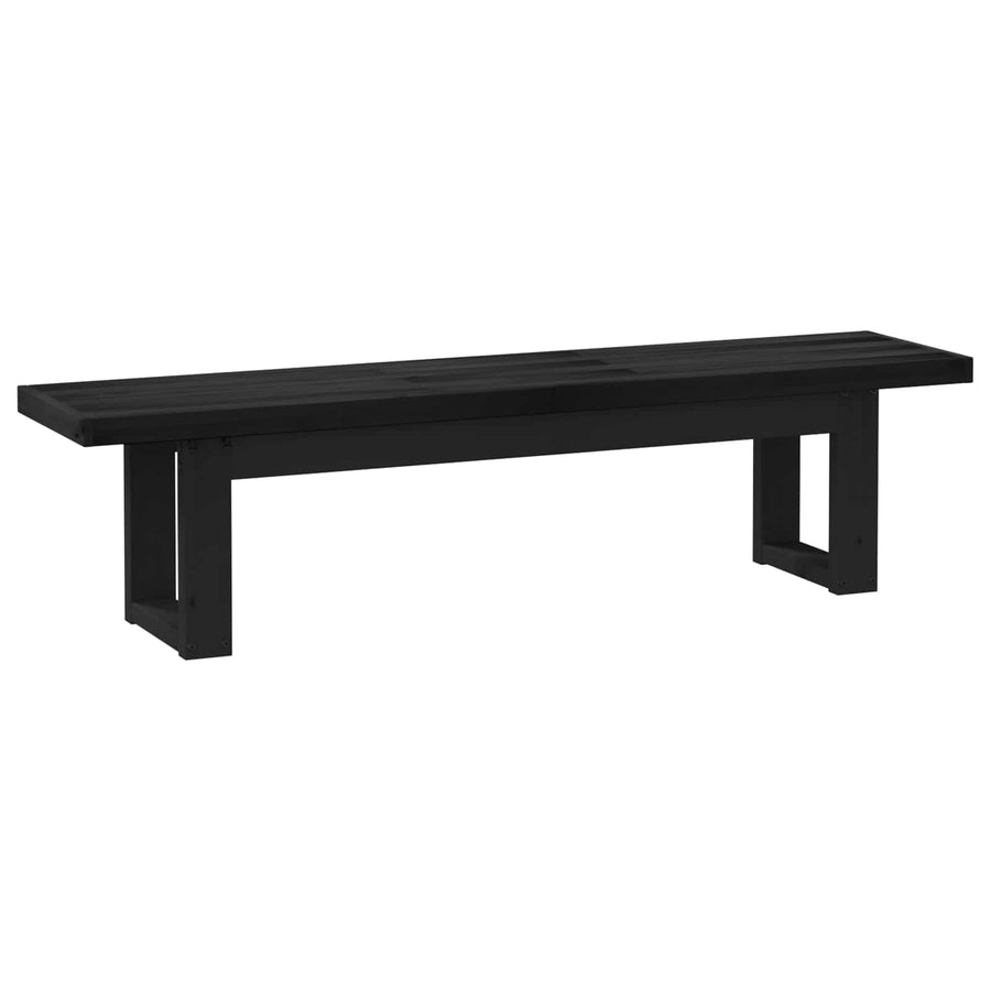 Eetbank NOAIN 180 x 41 x 45 cm Massief grenenhout Zwart