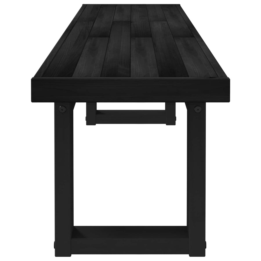 Eetbank NOAIN 180 x 41 x 45 cm Massief grenenhout Zwart