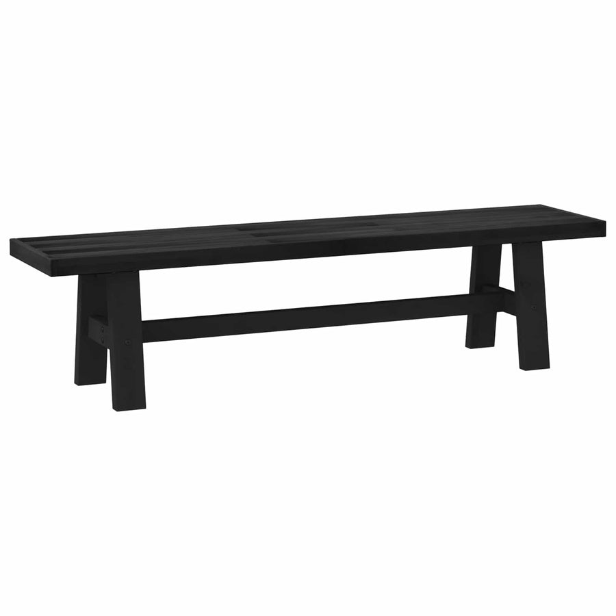 Eetbank NOAIN 160 x 41 x 45 cm Massief grenenhout Zwart