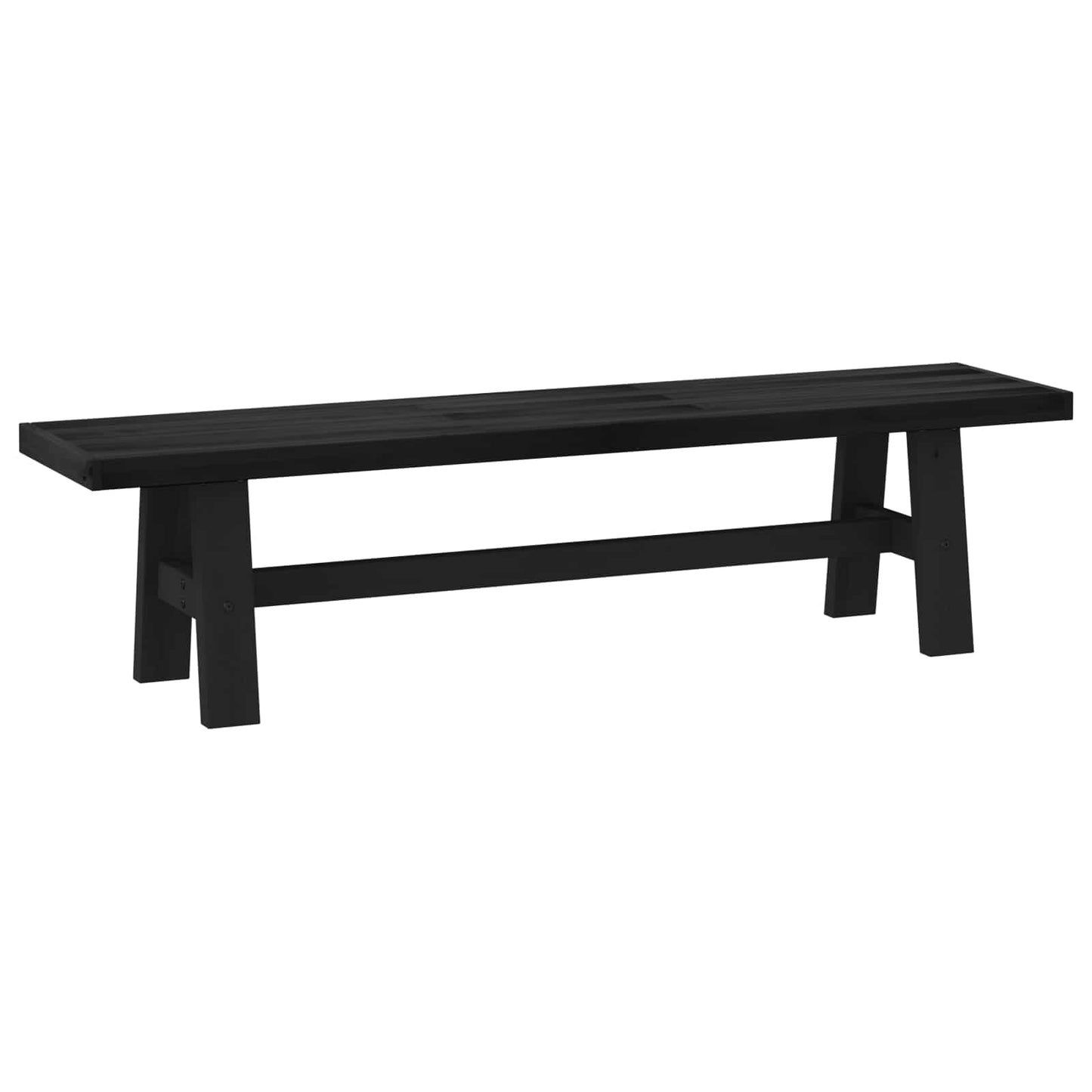 Eetbank NOAIN 160 x 41 x 45 cm Massief grenenhout Zwart