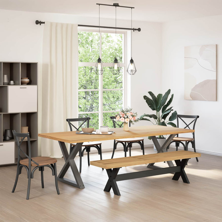 Eetbank NOAIN 160 x 41 x 45 cm Massief grenenhout Naturel