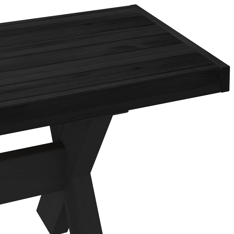 Eetbank NOAIN 160 x 41 x 45 cm Massief grenenhout Zwart