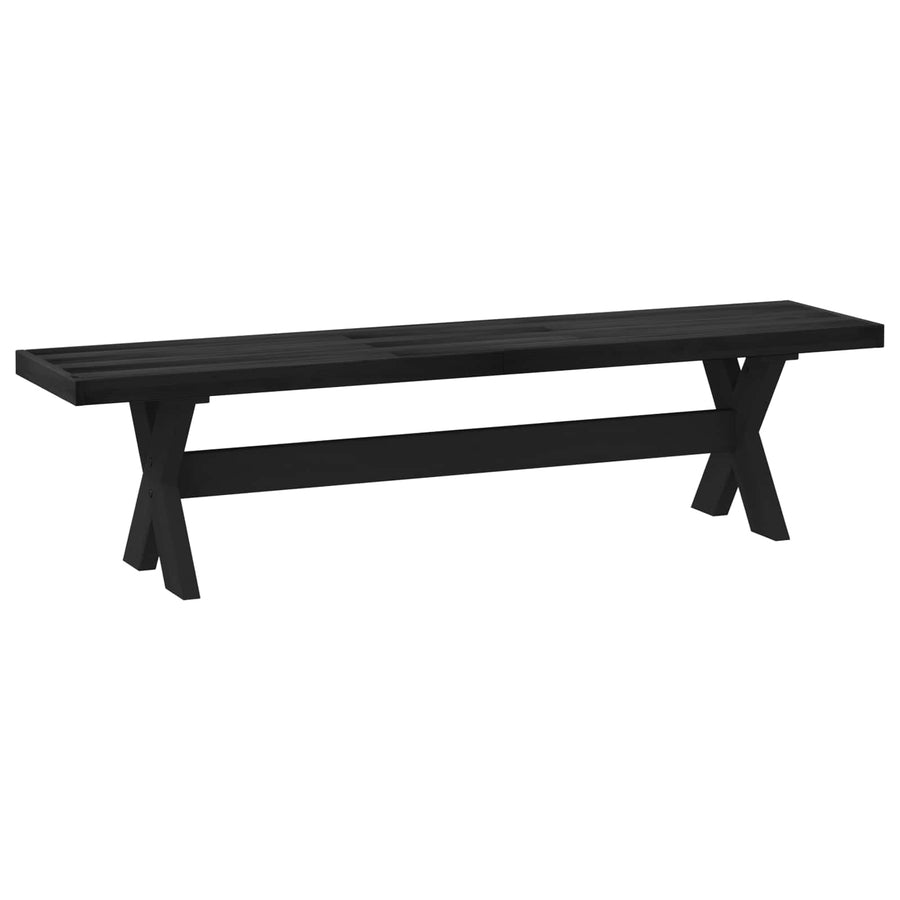 Eetbank NOAIN 160 x 41 x 45 cm Massief grenenhout Zwart