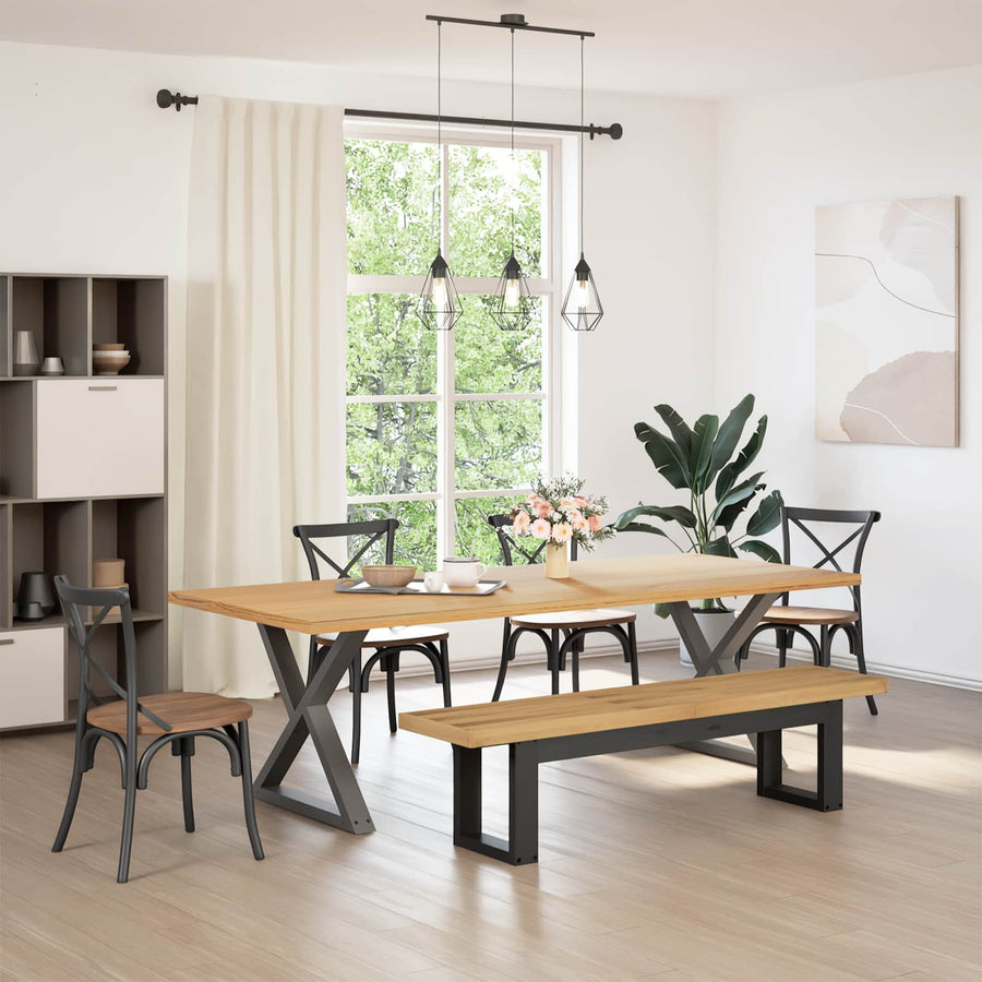 Eetbank NOAIN 160 x 41 x 45 cm Massief grenenhout Naturel