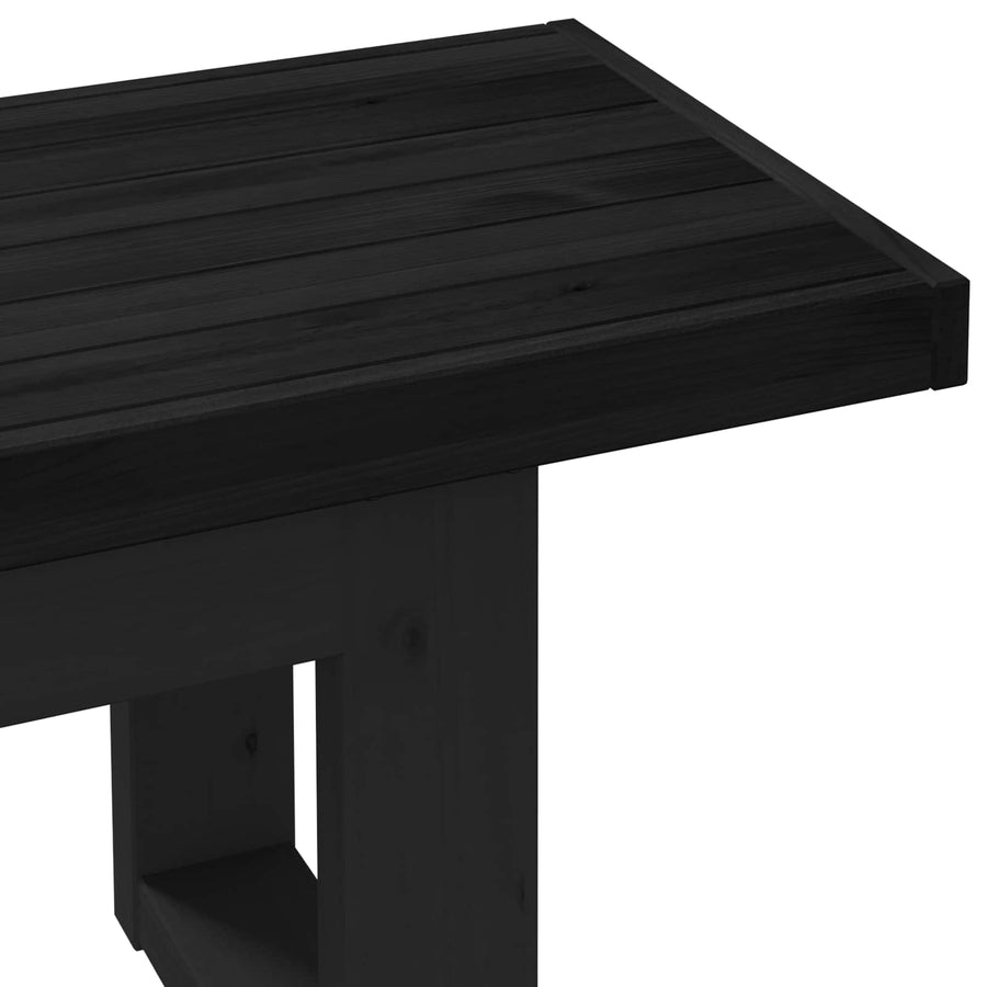Eetbank NOAIN 160 x 41 x 45 cm Massief grenenhout Zwart