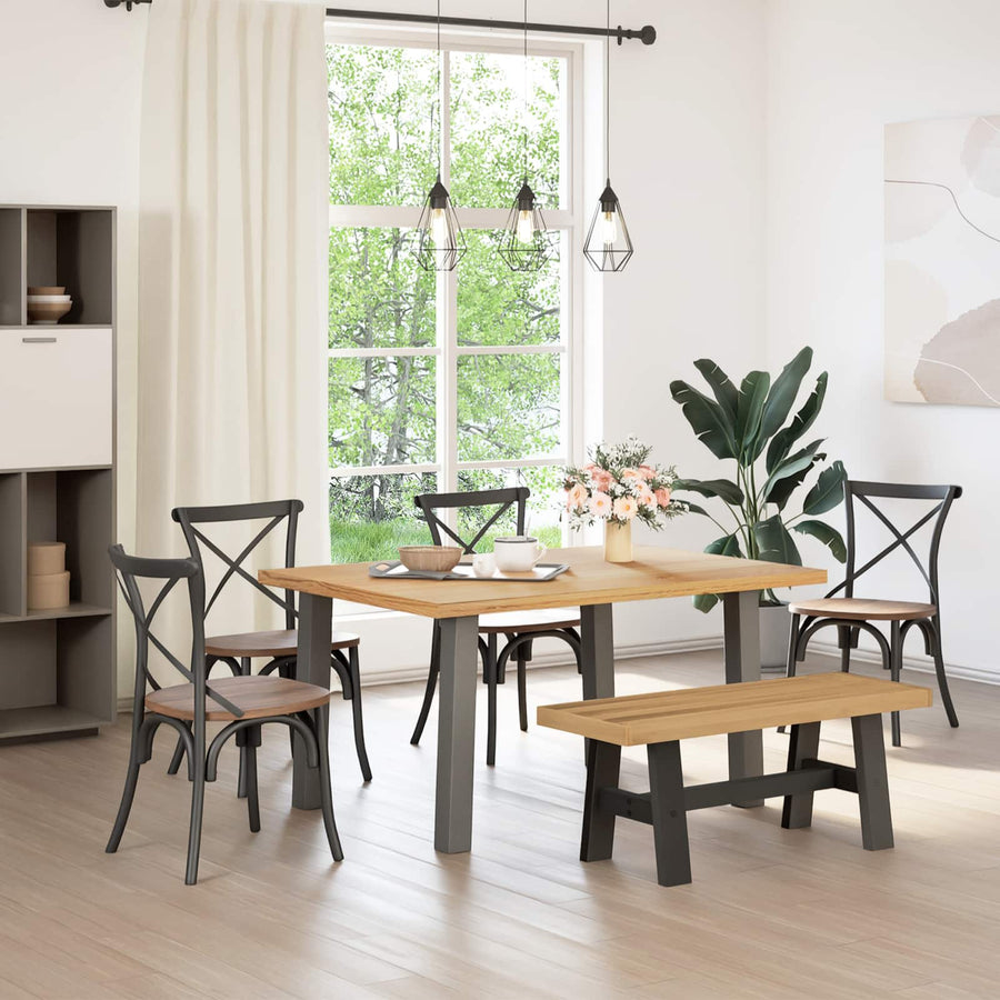 Eetbank NOAIN 120 x 41 x 45 cm Massief grenenhout Naturel