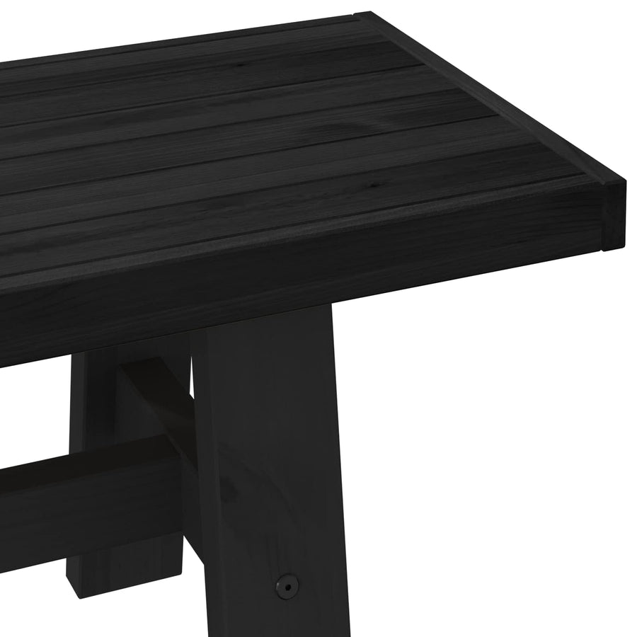 Eetbank NOAIN 120 x 41 x 45 cm Massief grenenhout Zwart