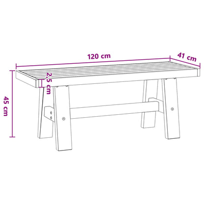 Eetbank NOAIN 120 x 41 x 45 cm Massief grenenhout Zwart