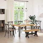 Eetbank 120x41x45 cm massief grenenhout naturel