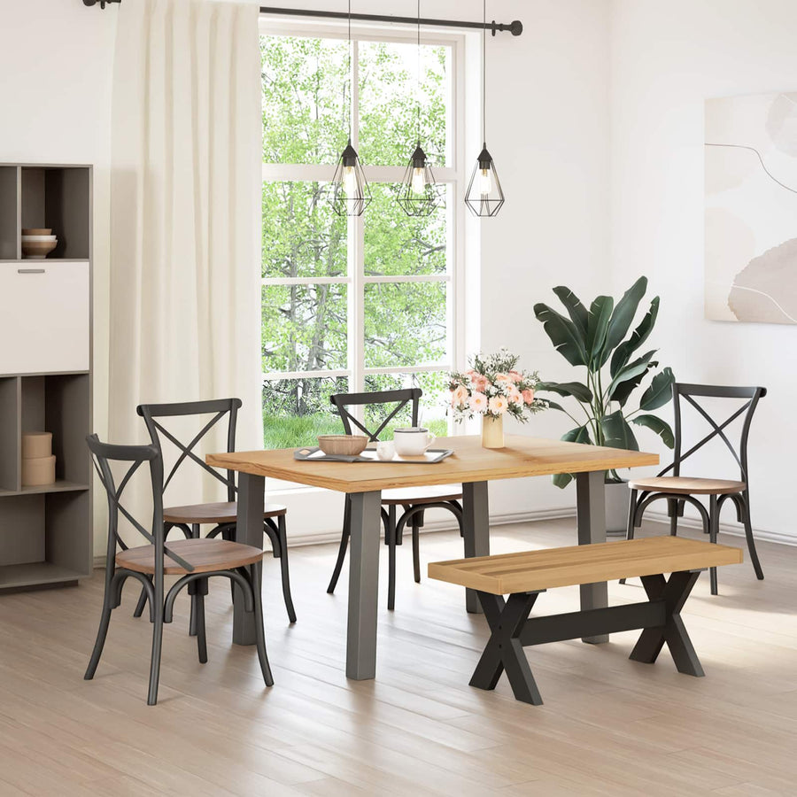 Eetbank NOAIN 120 x 41 x 45 cm Massief grenenhout Naturel