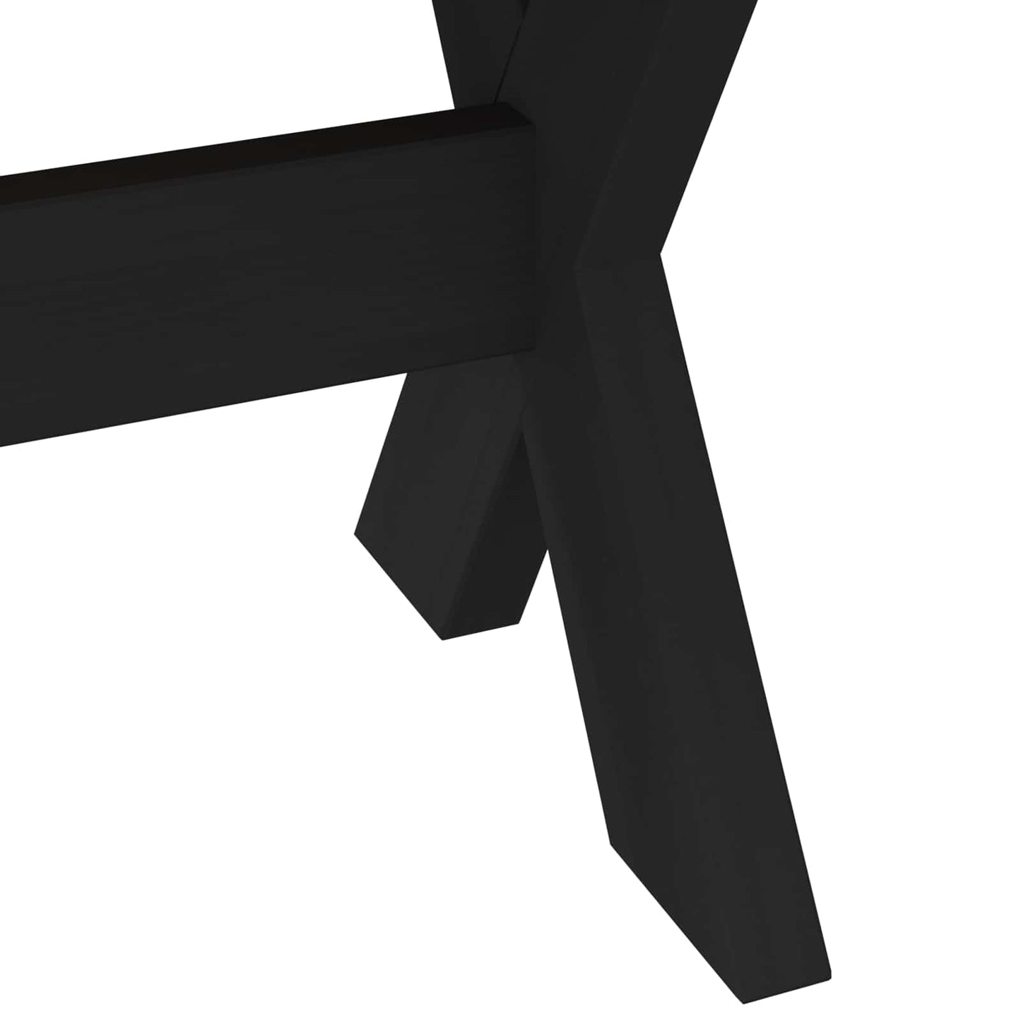 Eetbank NOAIN 120 x 41 x 45 cm Massief grenenhout Zwart