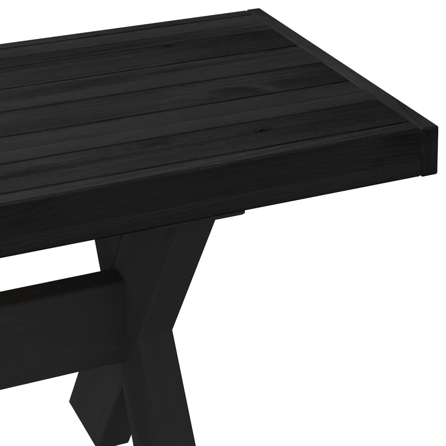 Eetbank NOAIN 120 x 41 x 45 cm Massief grenenhout Zwart