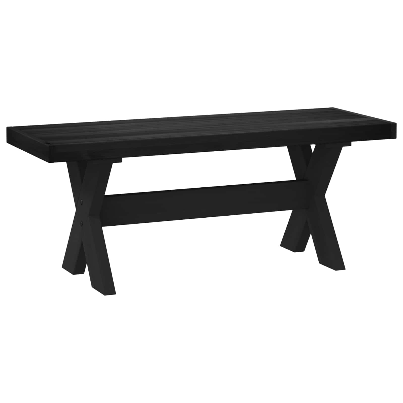 Eetbank NOAIN 120 x 41 x 45 cm Massief grenenhout Zwart