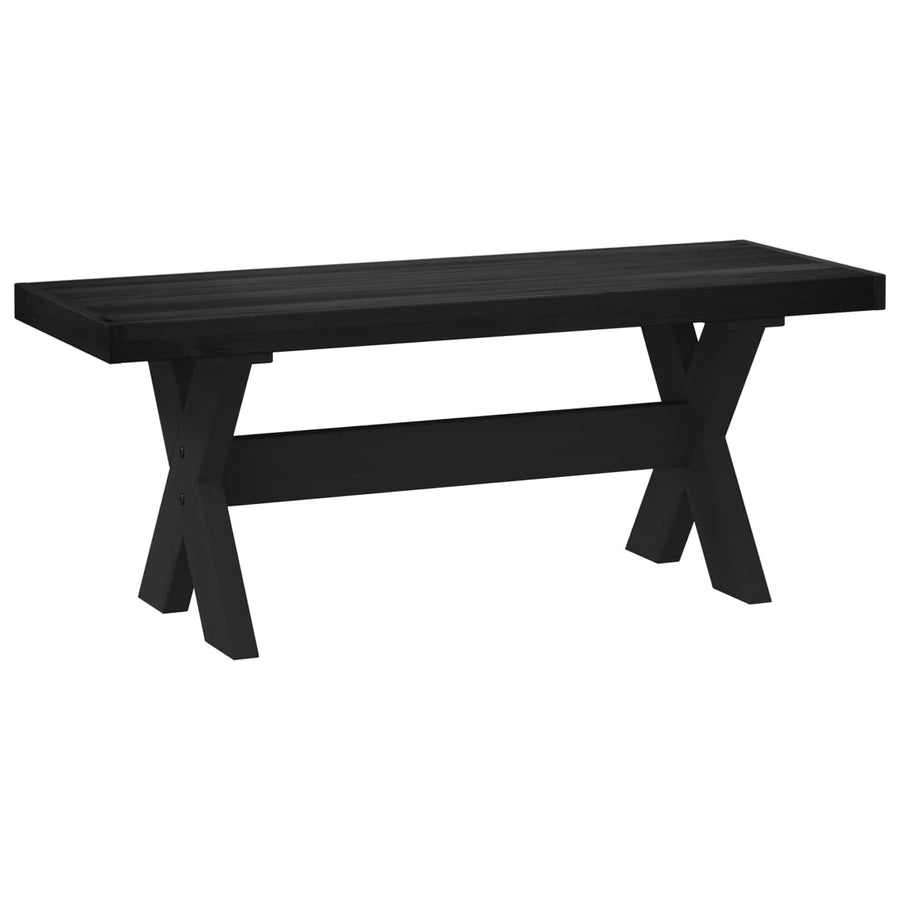Eetbank NOAIN 120 x 41 x 45 cm Massief grenenhout Zwart