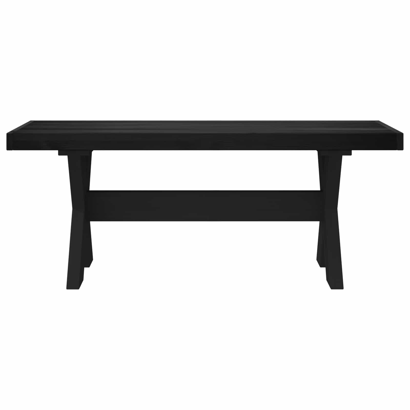Eetbank NOAIN 120 x 41 x 45 cm Massief grenenhout Zwart